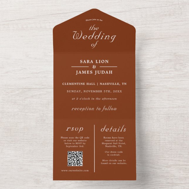 Terracotta Modern Rustic Wedding (Interno)