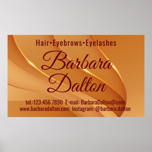 Terracotta Ocher Beige Dourada Poster (Frente)