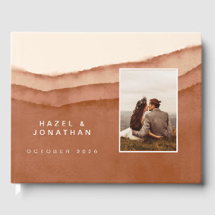 Terracotta Ombre Livro de convidados de casament