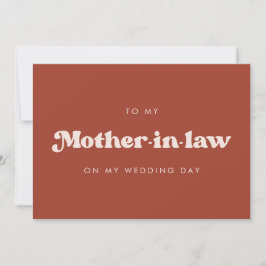 Terracotta Para o meu cartão de dia de casamento s