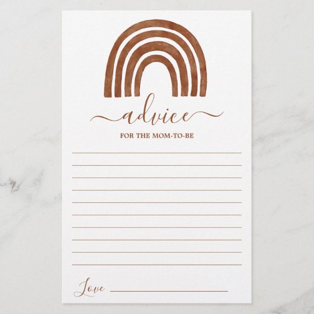 Terracotta Rainbow Advice para a Mãe Ficar (Frente)