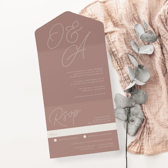 Terracotta | Script Watermark Monograma Wedding (Criador carregado)