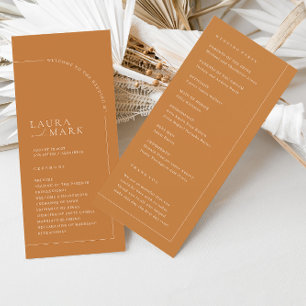 Terracotta Simple Arch - Programa de Casamento Min