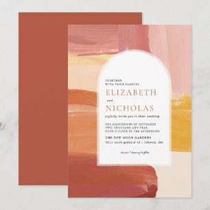 Terracotta Sunrise Convite de Casamento Boho