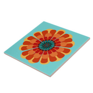 Terracotta & Teal Flower