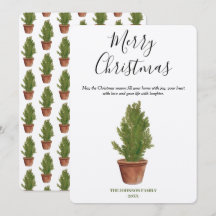 Terracotta Watercolor Feriado de Natal Feliz