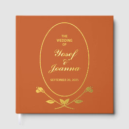 Terracotta Wedding Foil Guest Book