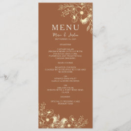 Terracotta Wedding Menu