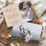 Terracotta Wedding Obrigado Cartão Foto De Casamen<br><div class="desc">Casamento de Orçamento Obrigado Cartões que têm uma foto na frente e atrás. Os cartões de agradecimento contêm uma tipografia cursiva moderna,  escrita com letra de mão,  que é elegante,  simples e moderna para usar após a celebração do dia do casamento.</div>