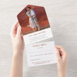 Terracotta Wedding | RSVP de Ferrugem Laranja Quei