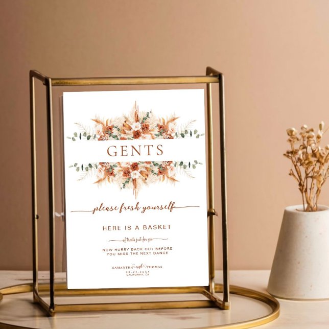 Terracotta Weding Gents Bathroom poster (Criador carregado)