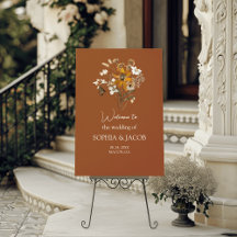 Terracotta Wildflower Boho Casamento outono Bem-vi