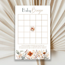 Terracotta Wildflower Chá de fraldas Bingo