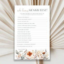 Terracotta Wildflower Chá de fraldas Que Conhece M