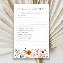 Terracotta Wildflower Chá de fraldas Que Conhece O