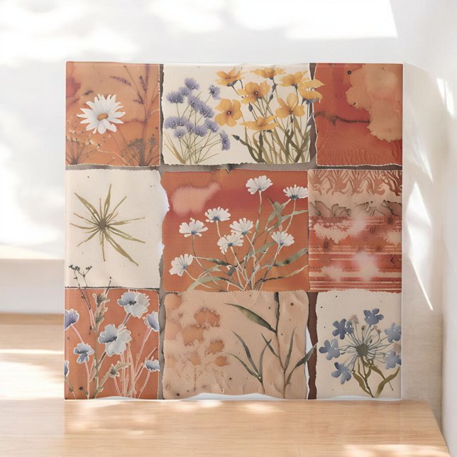 Terracotta Wildflower Patchwork Rustic Boho Primav (Criador carregado)