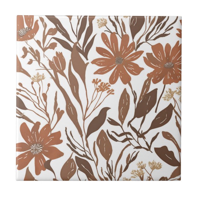 Terracotta Wildflower Rustic Boho Wall Acentos (Frente)