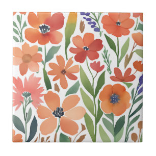 Terracotta Wildflower Rustic Boho Wall Acentos