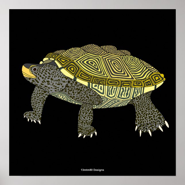 Terrapin (black) - Poster Print (Frente)