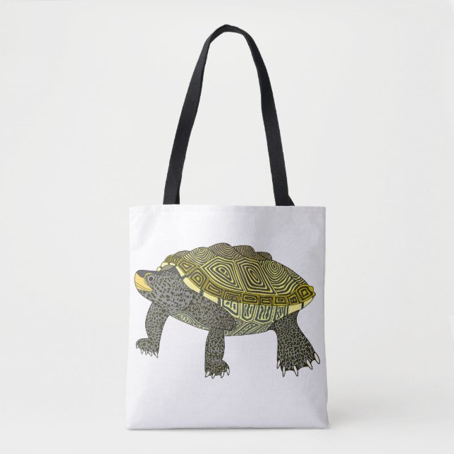 Terrapin (branco) - Bolsa Tote (Frente)