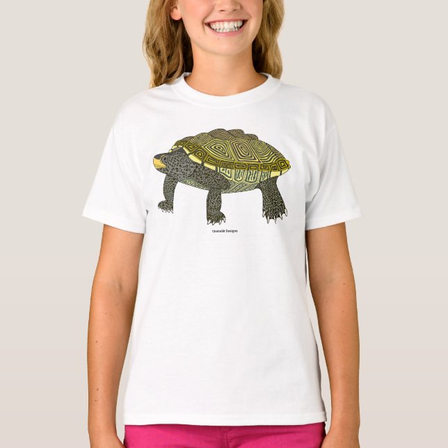 Terrapin (branco) - Camiseta Básica Feminina (Frente)
