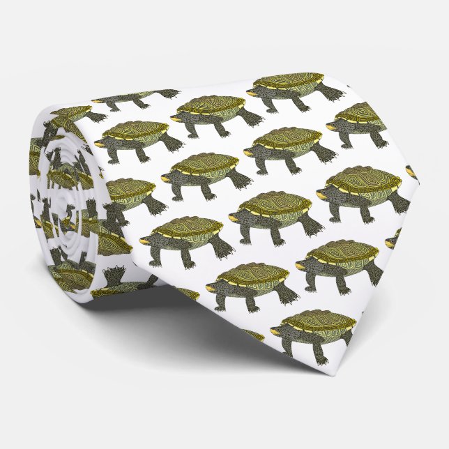 Terrapin (branco) - Gravata Borboleta (Rolled)