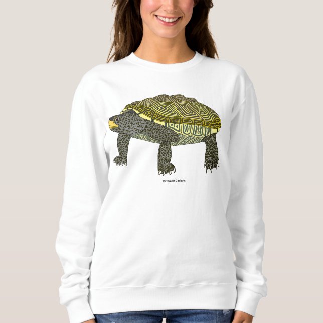 Terrapin (branco) - Suéter Feminino (Frente)