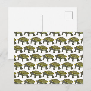 Terrapin (padrão branco) - Cartão postal