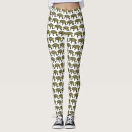 Terrapin (padrão branco) - Leggings Femininas