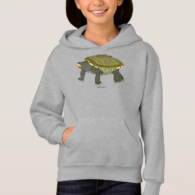 Terrapin (vívido) - Moletom de Menina (Frente)