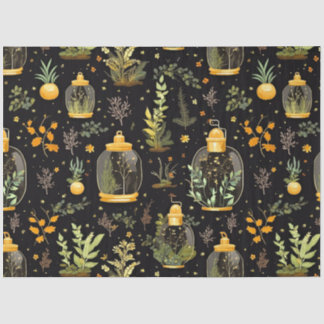 Terrários de Boho com Papel Tecido de Decoupage de