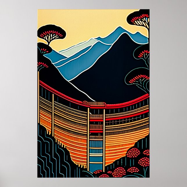 Terras Altas Gendentes - Impressão de Arte Canvas (Frente)