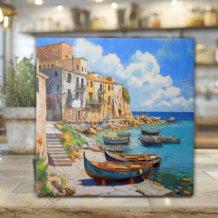 Terrasini Sicília Arte de Azulejo – Barcos de Pesc