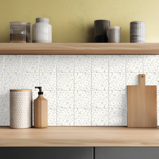 Terrazo Amarelo Cinza Moderno (Criador carregado)