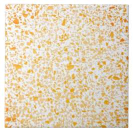 Terrazzo Amarelo Laranja Branco Mínimo Pedra Moder