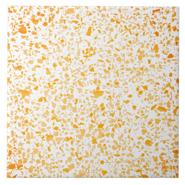 Terrazzo Amarelo Laranja Branco Mínimo Pedra Moder (Frente)