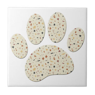 Terrazzo Dog Pawprint Art