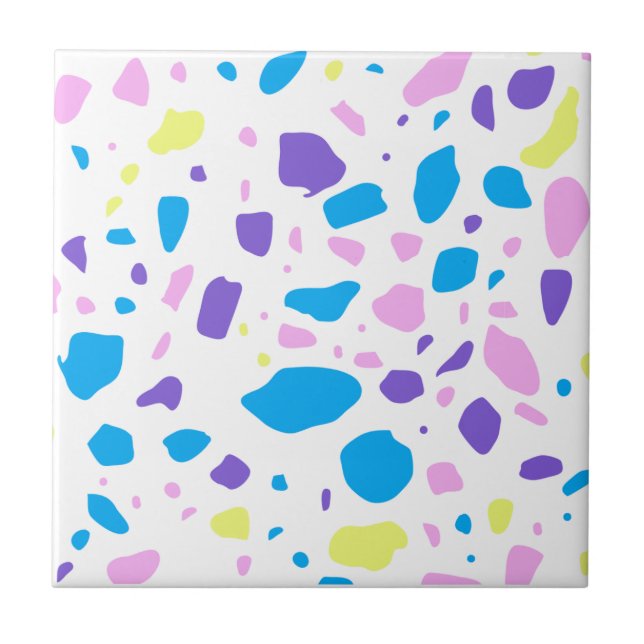 TERRAZZO PATTERE HOMEDECOR BACKSPLASH Cerâmica Azu (Frente)