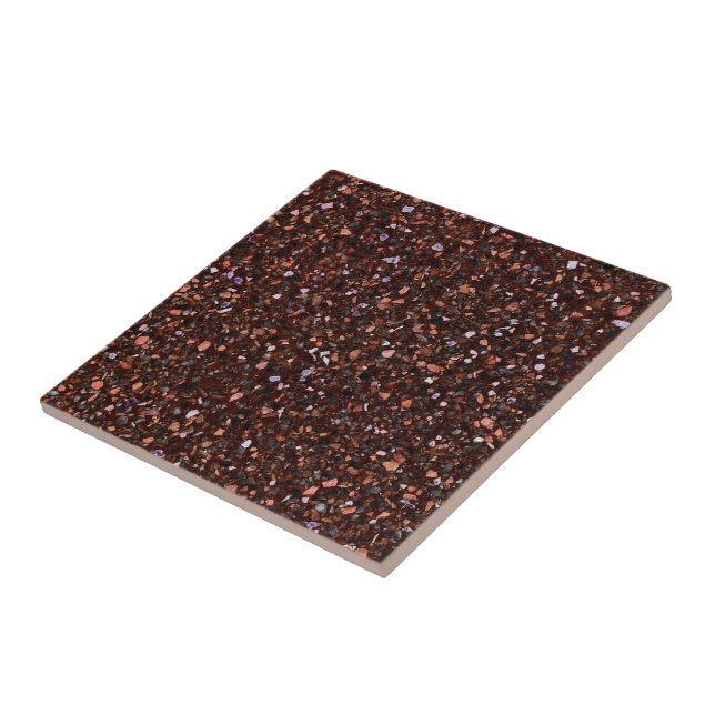 Terrazzo Retro Castanho Negro Tan Brown Elegante (Lateral)