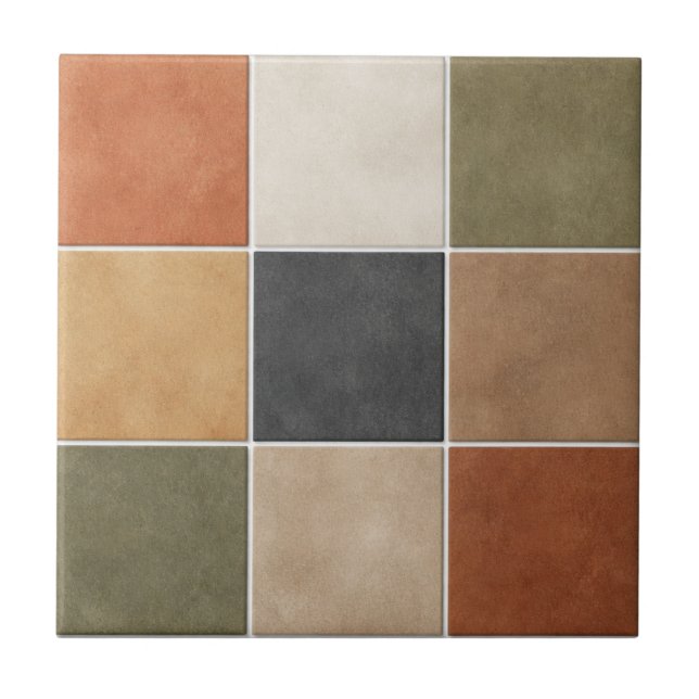 Terre & Émotions – Earthy Minimalist Ceramic Tile (Frente)