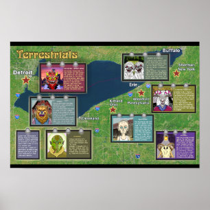 Terrestrials Poster Erie Lake Erie - Merch oficial