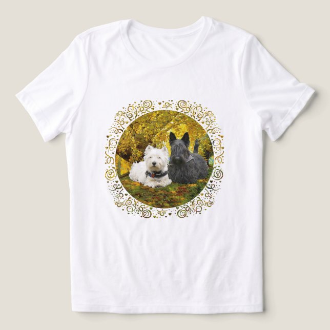 Terrier Escocês com Westie (Design frontal)
