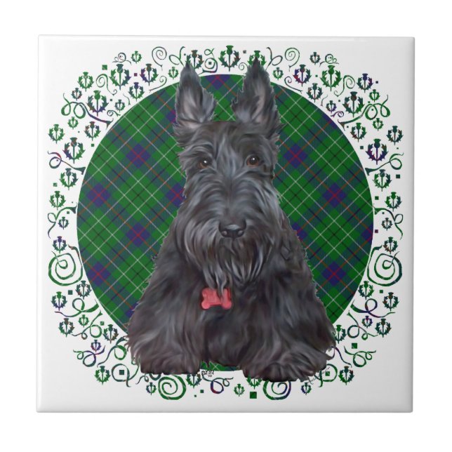 Terrier Escocês em Tartan (Frente)