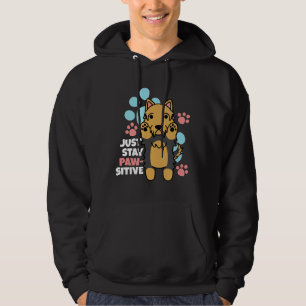 Terrier Yorkshire Apenas Fique Pawsitivo Camisa de