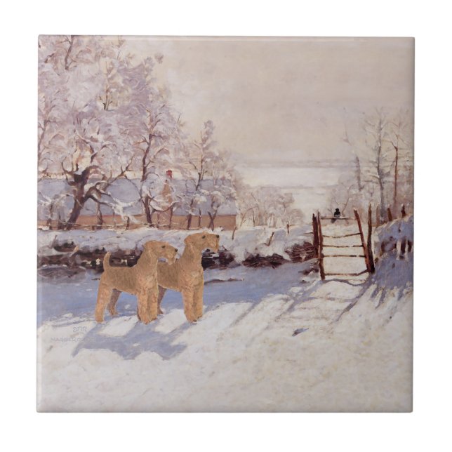 Terriers Irlandeses no Inverno (Frente)