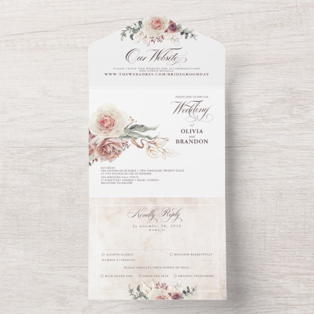 Terthy Shade Flowers Elegante Boho Casamento (Interno)