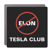 Tesla - Quadrado CLUBE ANTI ELON TESLA - preto