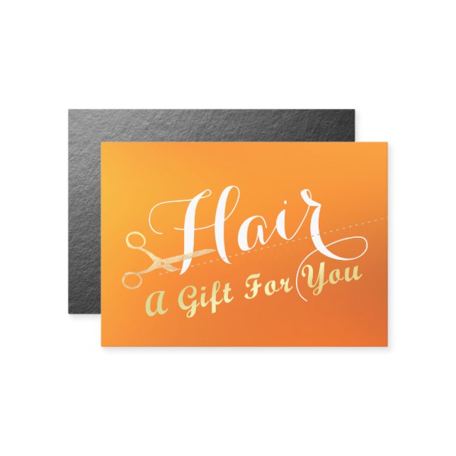 Tesoura de Certificado de Presente de Hairstylist  (Frente/Verso In Situ)