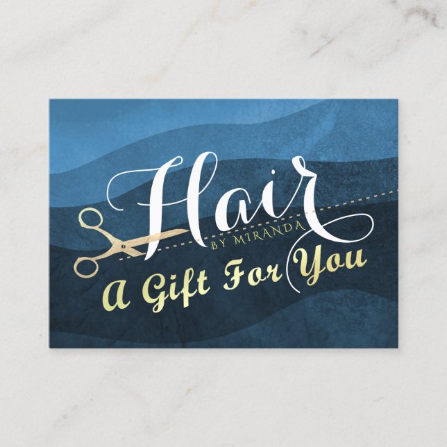 Tesoura de Certificado de Presente de Hairstylist  (Frente)