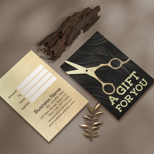 Tesoura de Certificado de Presente de Hairstylist  (Criador carregado)